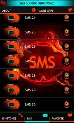 SMS SOUNDS RINGTONES android App screenshot 1