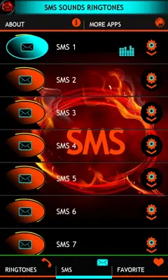 SMS SOUNDS RINGTONES android App screenshot 2